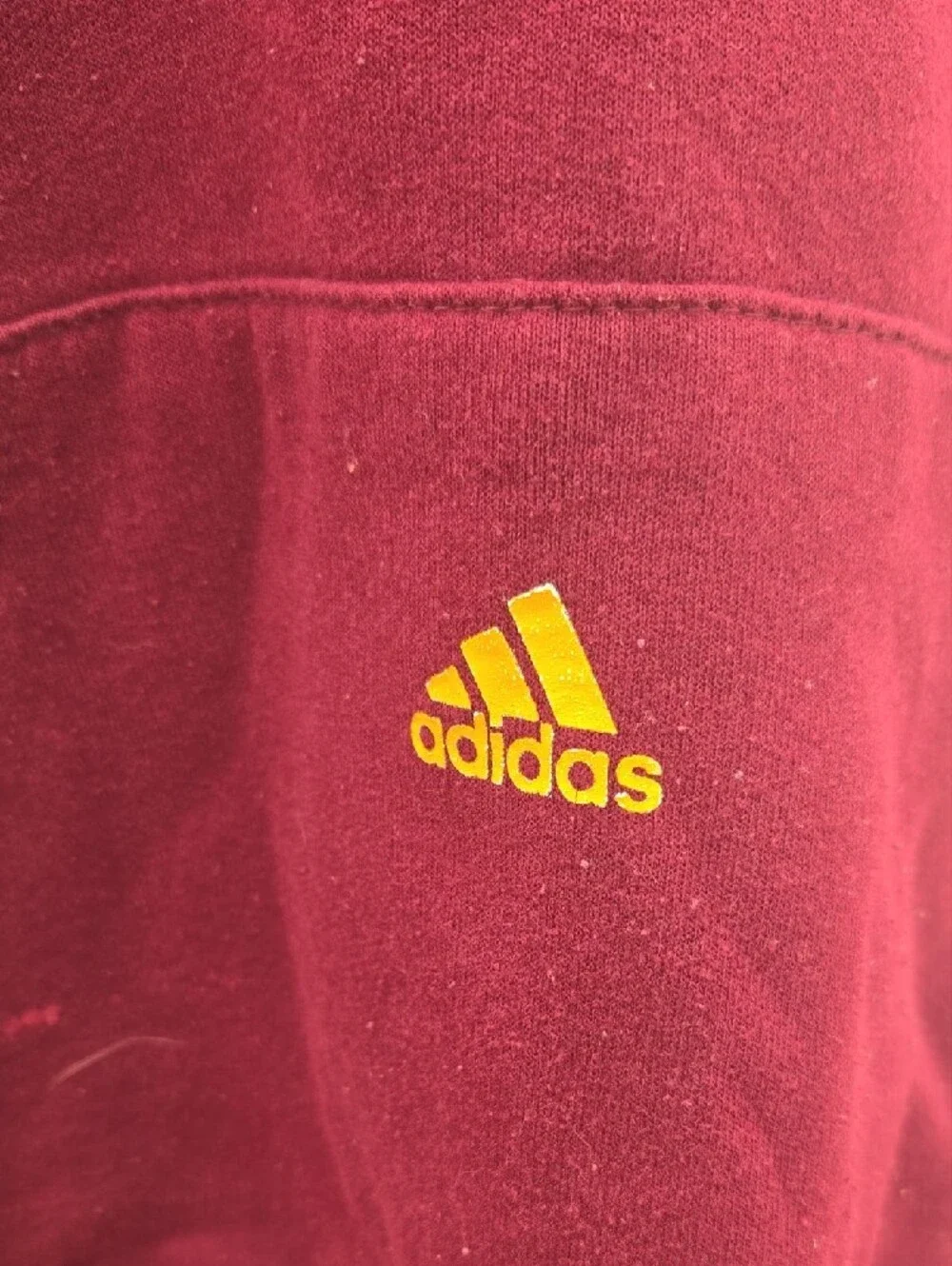 adidas Arizona State Maroon Hoodie with Gold Lettering